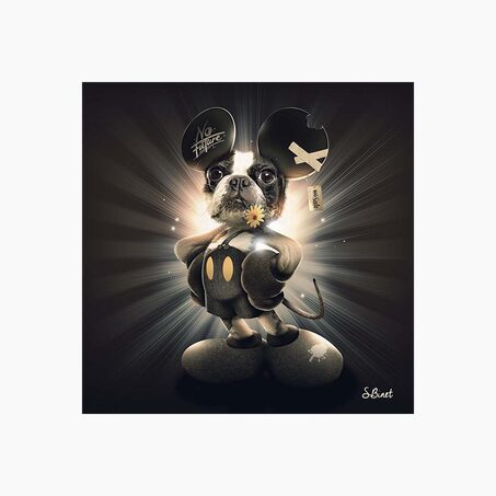 Tableau BINET MICKEY CHIEN coloris noir