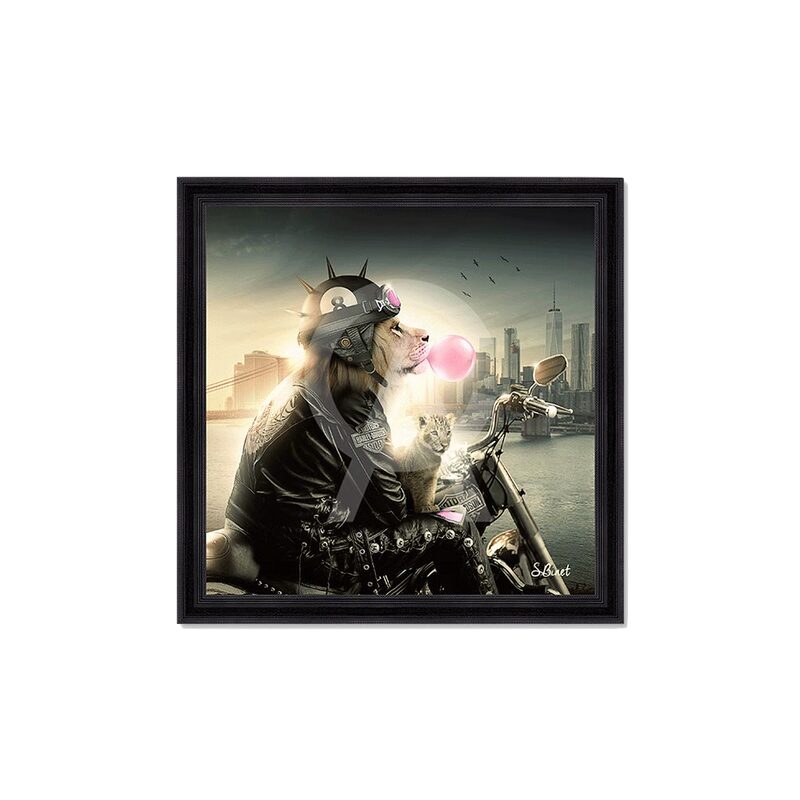 Tableau BINET LION NY coloris noir