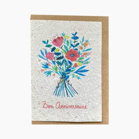 LES CARTES DE LULU Carte ANNIVERSAIRE BOUQUET multicolore