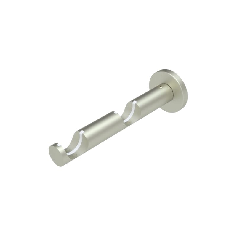 Support barre à rideau ZEN coloris nickel givré diamètre barre 2,8 cm longueur extensible de 8,5 à 16,5 cm