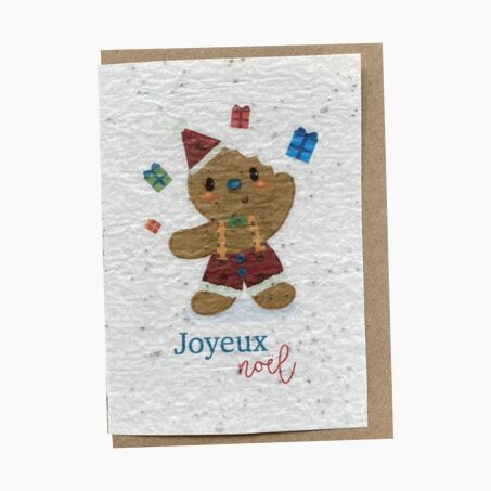 LES CARTES DE LULU Carte JOYEUX NOËL coloris blanc