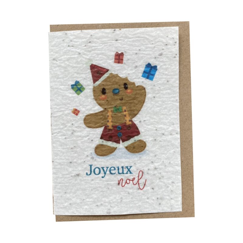 Carte JOYEUX NOËL coloris blanc