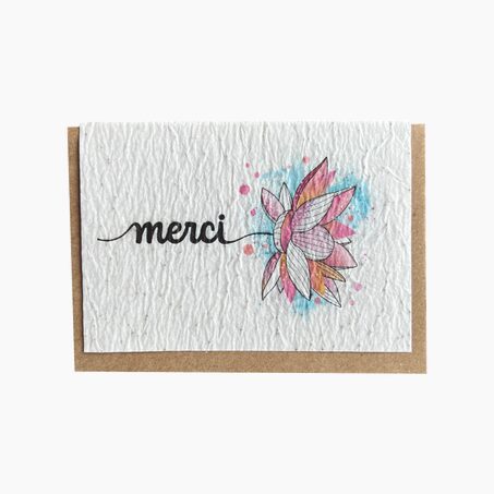 LES CARTES DE LULU Carte MERCI coloris multicolore