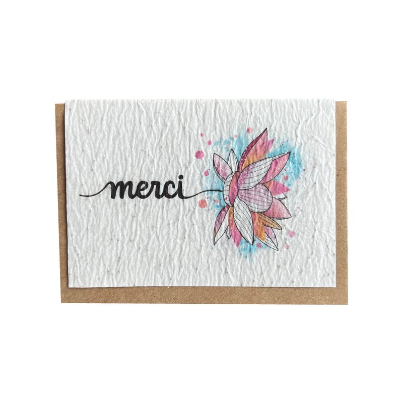 Carte MERCI coloris multicolore