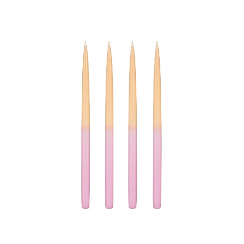 Bougie DIP-DYE coloris rose pêche