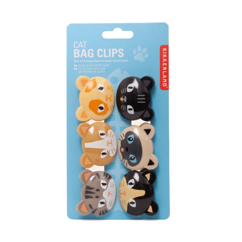 Pince sachet CHAT coloris multicolore