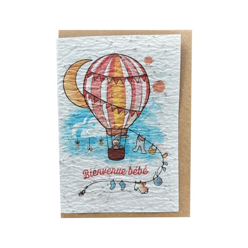 Carte BIENVENUE BÉBÉ coloris multicolore