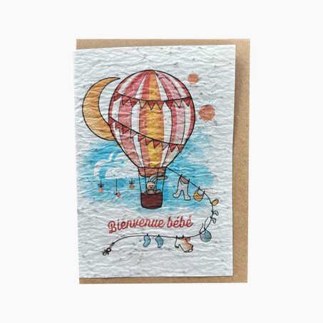LES CARTES DE LULU Carte BIENVENUE BÉBÉ coloris multicolore