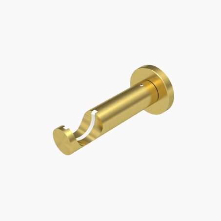 Support barre à rideau TROMPETTE laiton mat 2,8 cm 9,3 cm