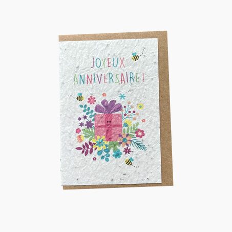 LES CARTES DE LULU Carte ANNIVERSAIRE CADEAU multicolore