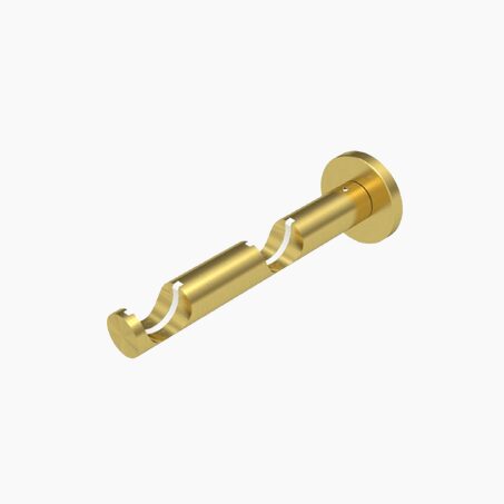 Support barre à rideau TROMPETTE laiton mat 2,8 cm de 8,5 à 16,5 cm