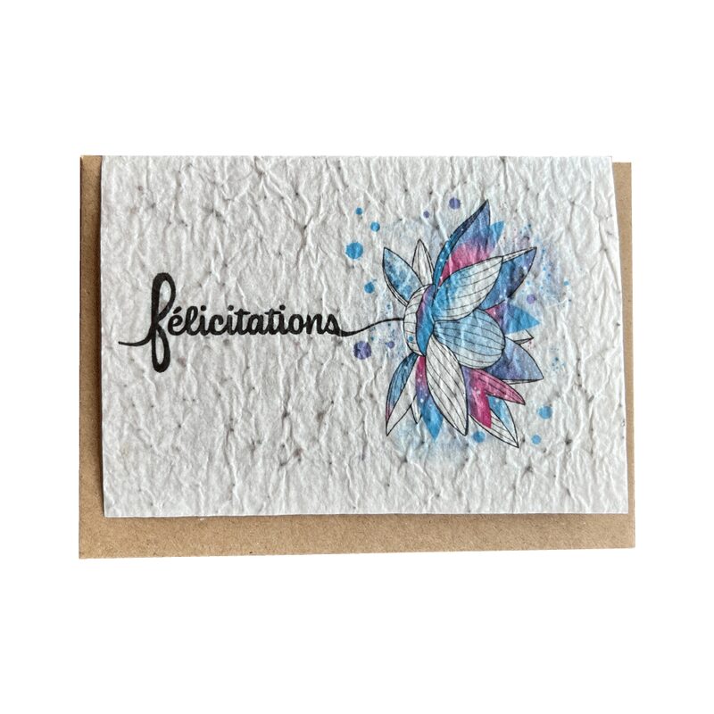 Carte FÉLICITATIONS coloris multicolore