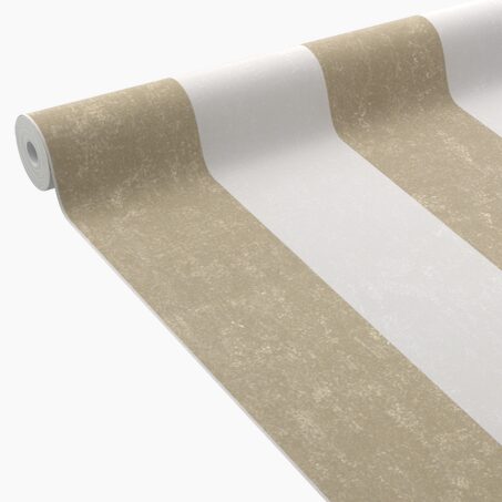 4MURS Papier peint intissé PALAZZO STRIPE or et blanc