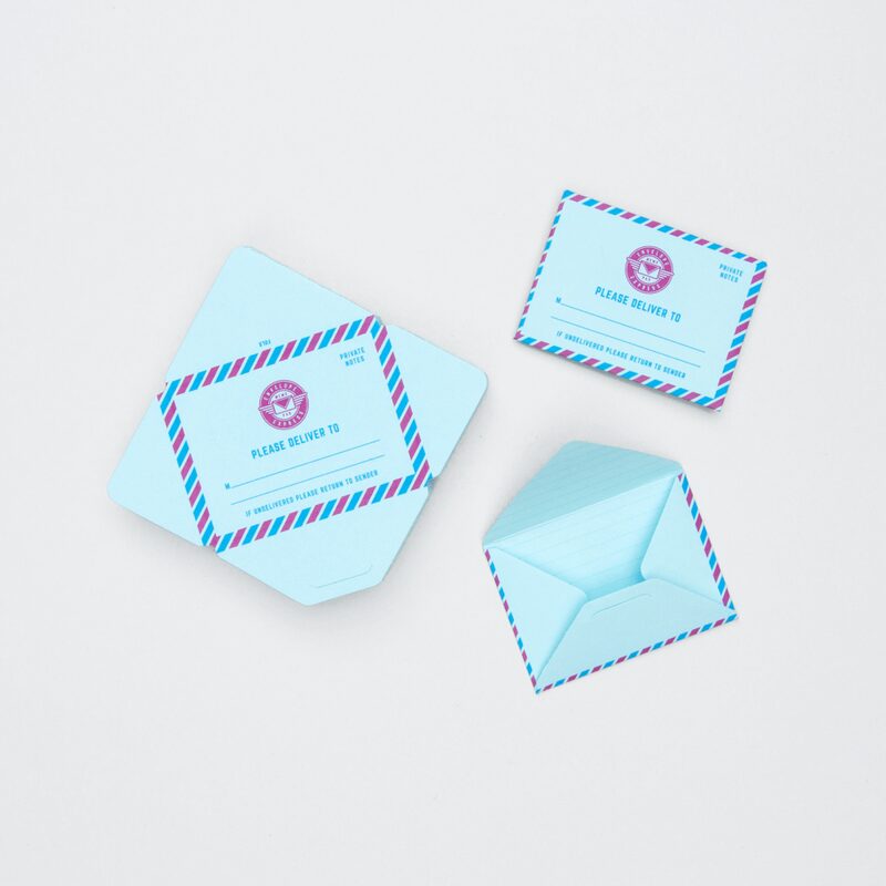 Bloc note MINI-COURRIER coloris bleu