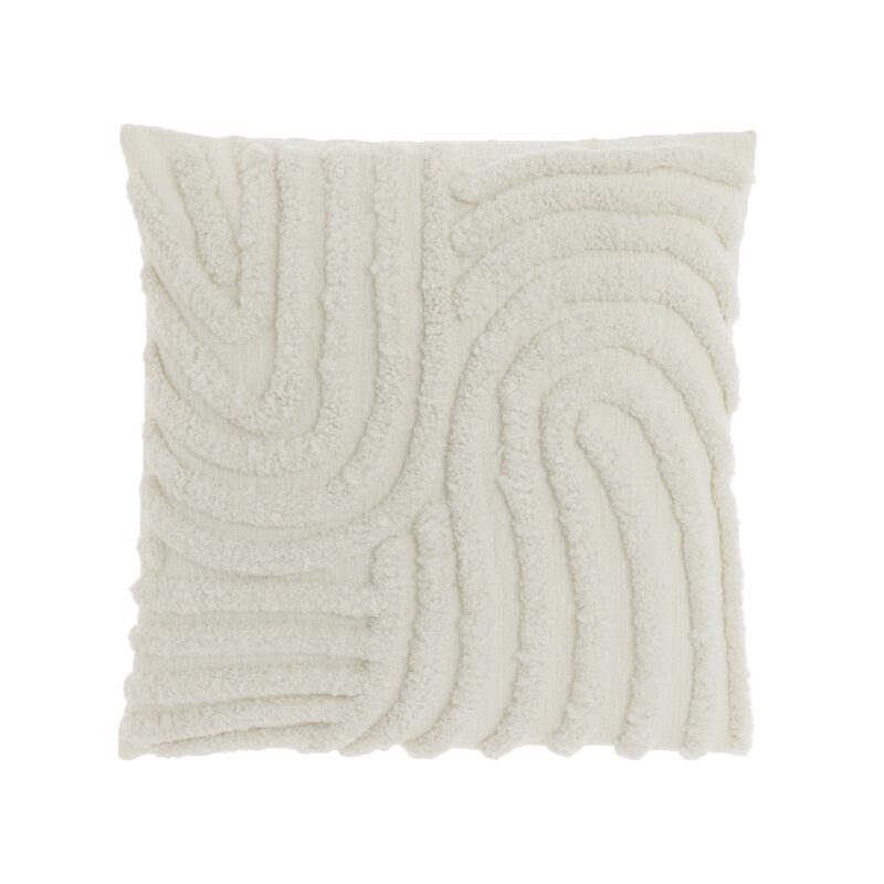 Coussin CATY coloris blanc 45 x 45 cm