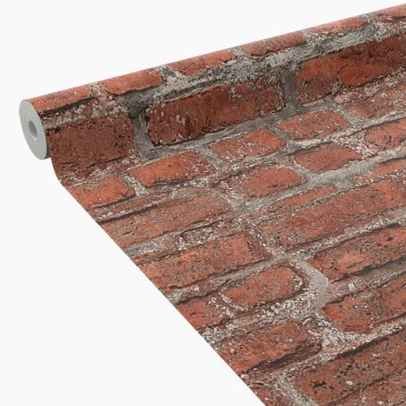 Papier peint intissé pré-encollé BALTIMORE rouge brique