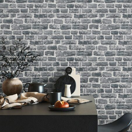 Papier peint intissé pré-encollé KENTUCKY coloris gris foncé