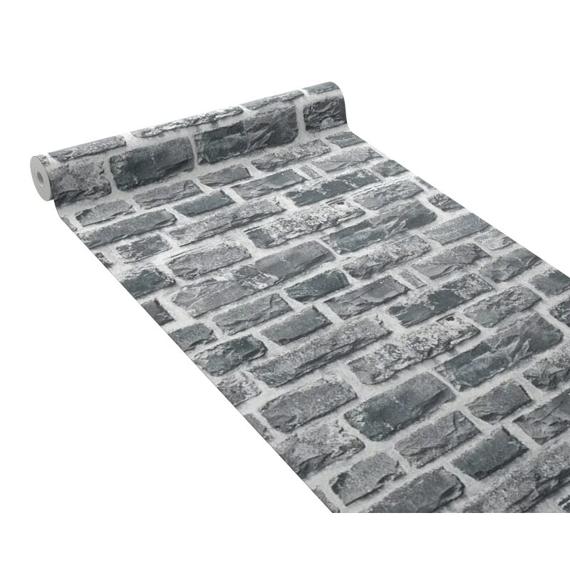 Papier peint intissé pré-encollé KENTUCKY coloris gris foncé