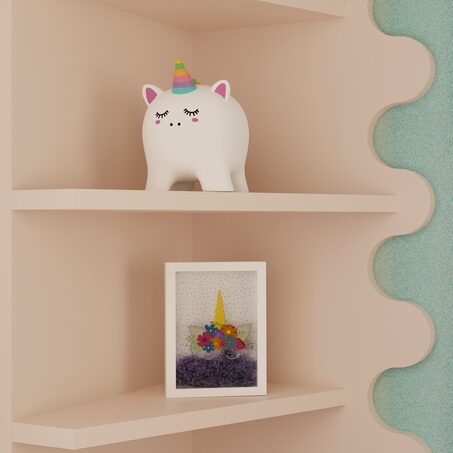 Tirelire LICORNE coloris blanc