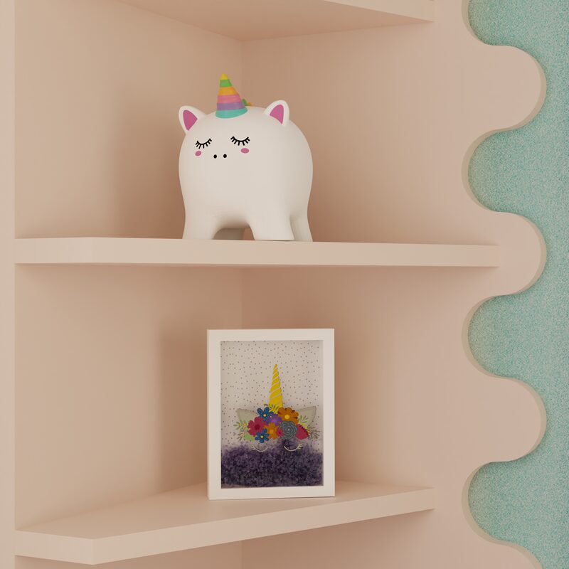Tirelire LICORNE coloris blanc