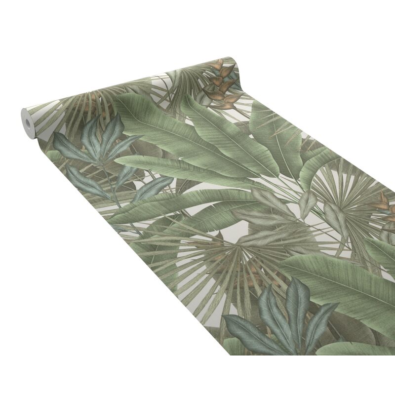 Papier peint intissé pré-encollé MARIBO coloris vert foret