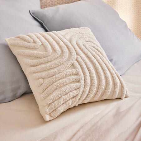 Coussin CATY coloris blanc 45 x 45 cm