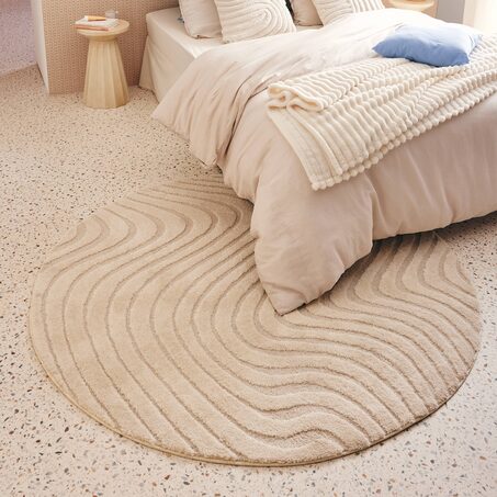 Tapis LANA coloris blanc 160 cm
