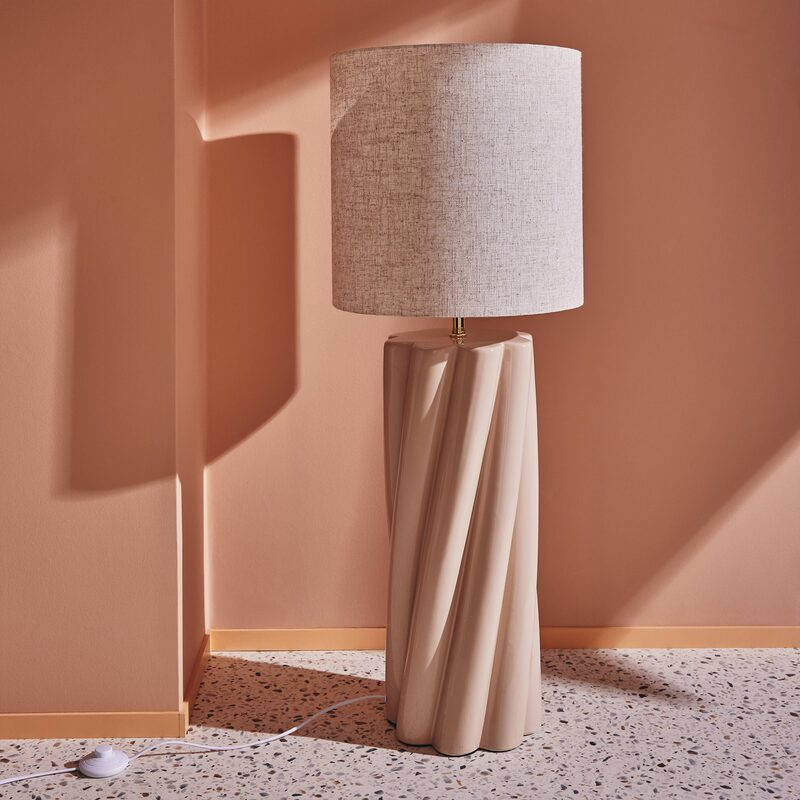 Lampadaire TWIST coloris beige