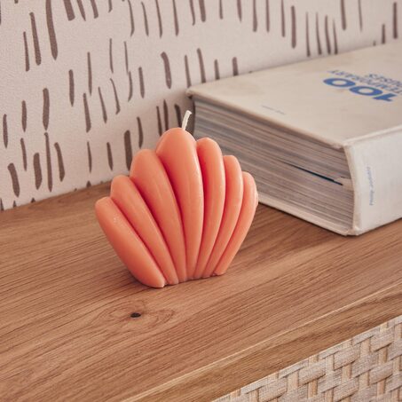 Bougie SHELL coloris rose