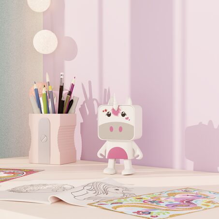 Enceinte DANCING ANIMAL LICORNE coloris blanc