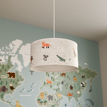 Suspension AROUND THE WORLD coloris multicolore 19 x 38 cm