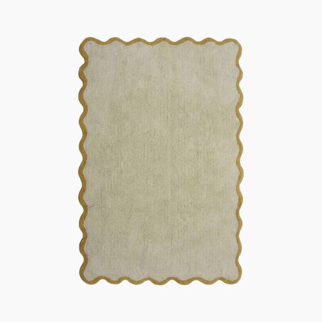 Tapis BLOOM coloris ivoire/moutarde 120 x 170 cm