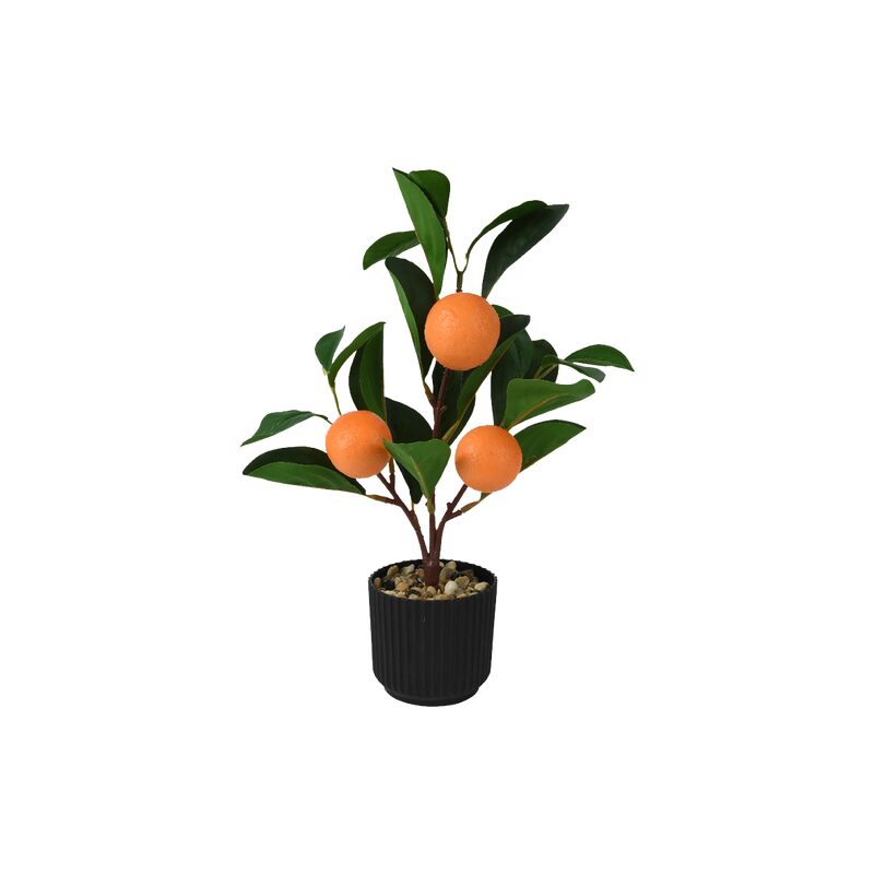 Plante artificielle ORANGER coloris Vert, noir, orange