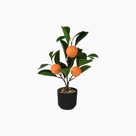 Plante artificielle ORANGER coloris Vert, noir, orange