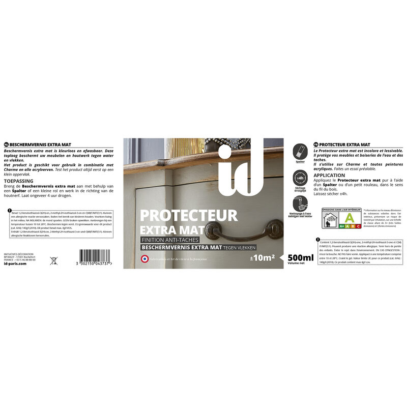 Peinture PROTECTEUR HAUTE RÉSISTANCE SATIN Acrylique incolore Satiné 0,5 L
