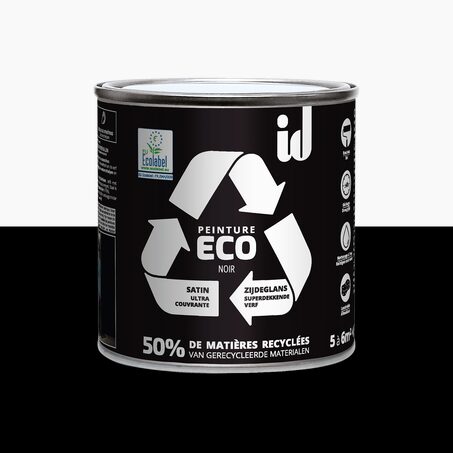 ECO ID Peinture ECO Peinture noir Satiné 0,5 L