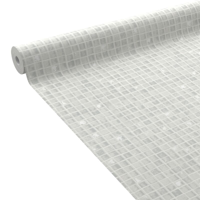 Papier peint intissé MOSAÏC coloris blanc grisé