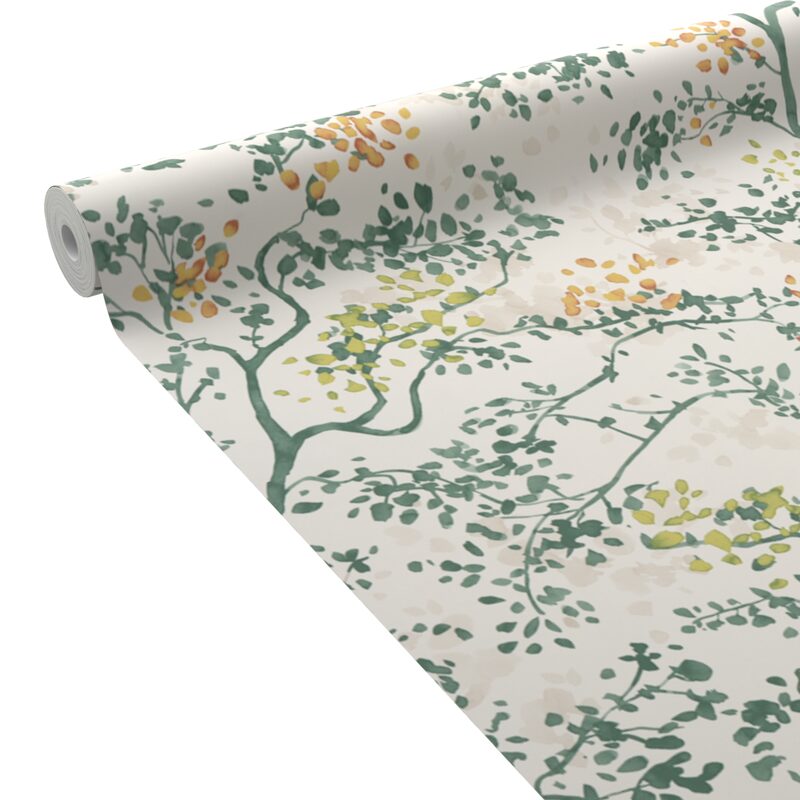 Papier peint intissé AMAYA coloris vert anglais