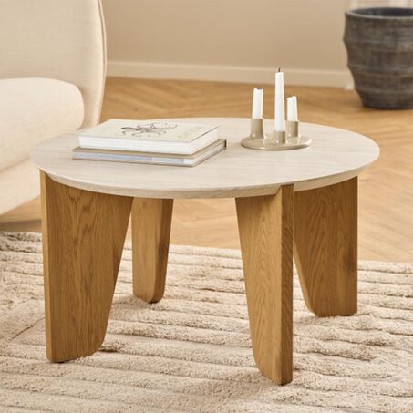 Table basse CAROLE coloris travertin
