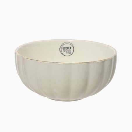 Bol COROLLE coloris blanc or