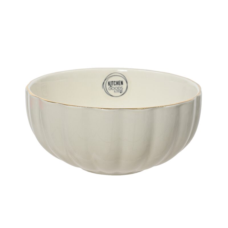 Bol COROLLE coloris blanc or