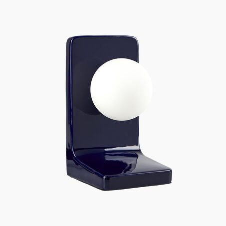 Ostaria Lampe à poser WALTER coloris bleu nuit 23 x 13 cm