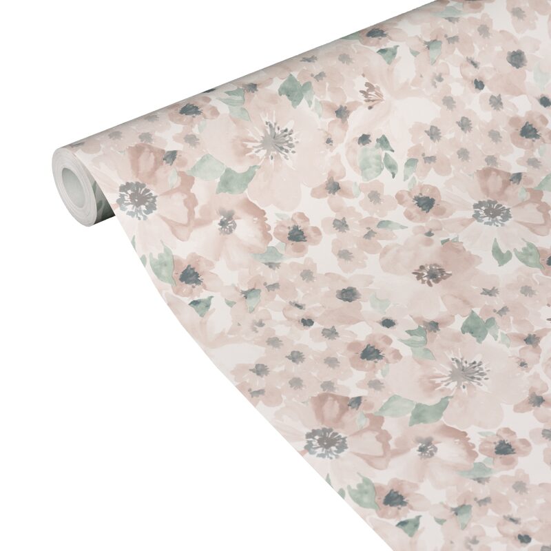 Papier peint intissé YULIA coloris rose poudré