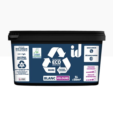 ECO ID Peinture ECO BLANC Peinture blanc Mat 5 L