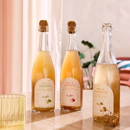 Cocktail sans alcool BULLES DE ROSE ET GINGEMBRE BIO