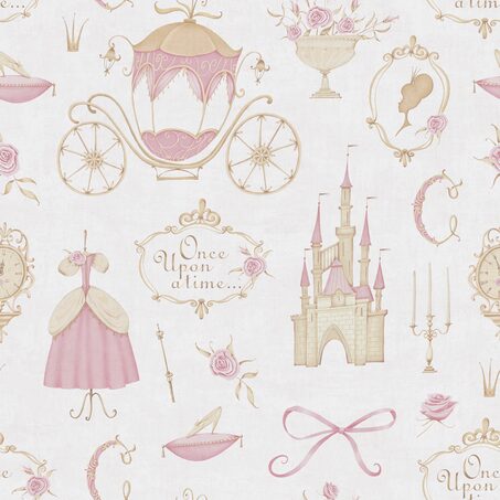 Papier peint intissé ROSALY LAND coloris rose dragée
