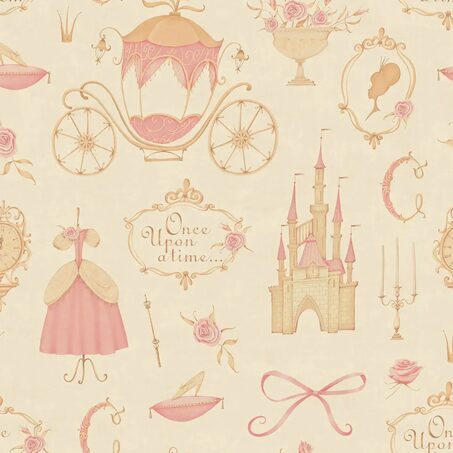 Papier peint intissé ROSALY LAND coloris rose dragée