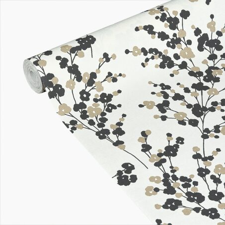 Papier peint intissé INAMI coloris noir et doré