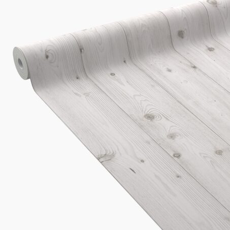 Papier peint BOARD coloris blanc grisé