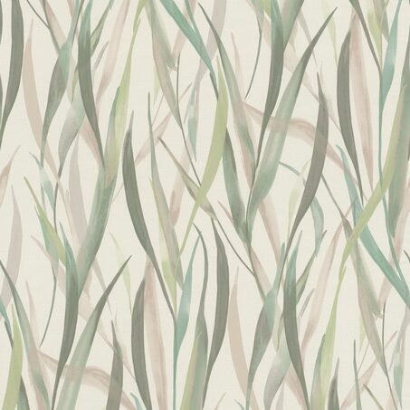 Papier peint intissé VELIA coloris vert et taupe